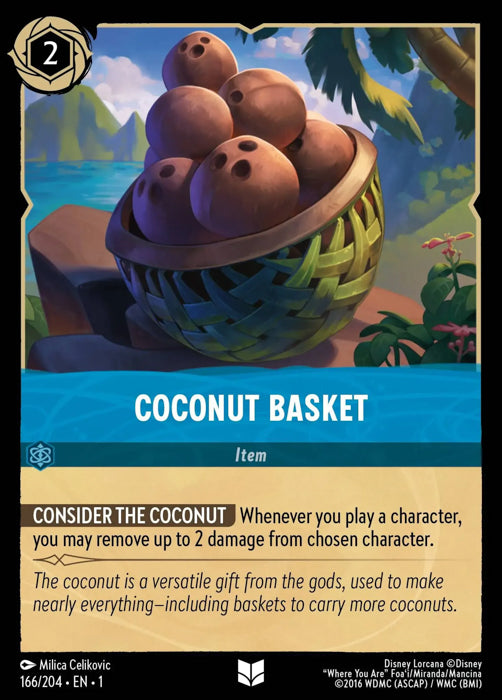 Coconut Basket 166/204 Uncommon The First Chapter Disney Lorcana TCG - guardiangamingtcgs