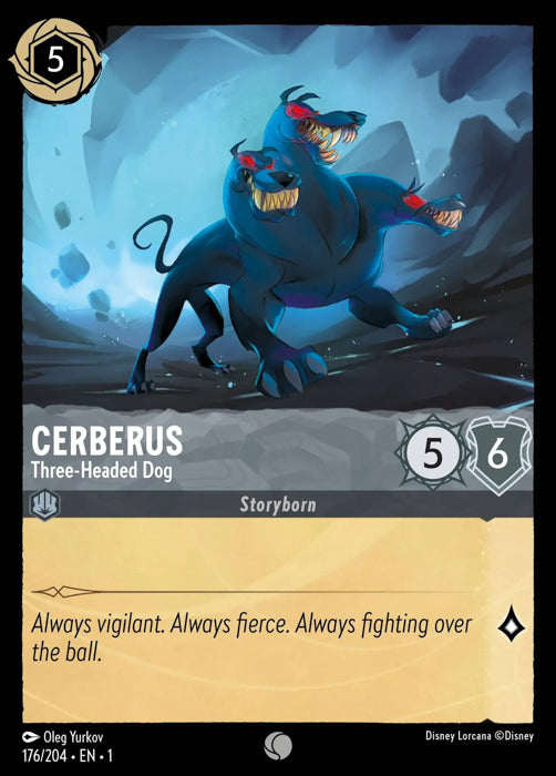 Cerberus - Three-Headed Dog 176/204 Common The First Chapter Disney Lorcana TCG - guardiangamingtcgs