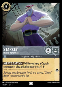 Starkey - Hook's Henchman 191/204 Uncommon The First Chapter Disney Lorcana TCG - guardiangamingtcgs