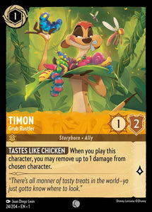 Timon - Grub Rustler 24/204 Common The First Chapter Disney Lorcana TCG - guardiangamingtcgs