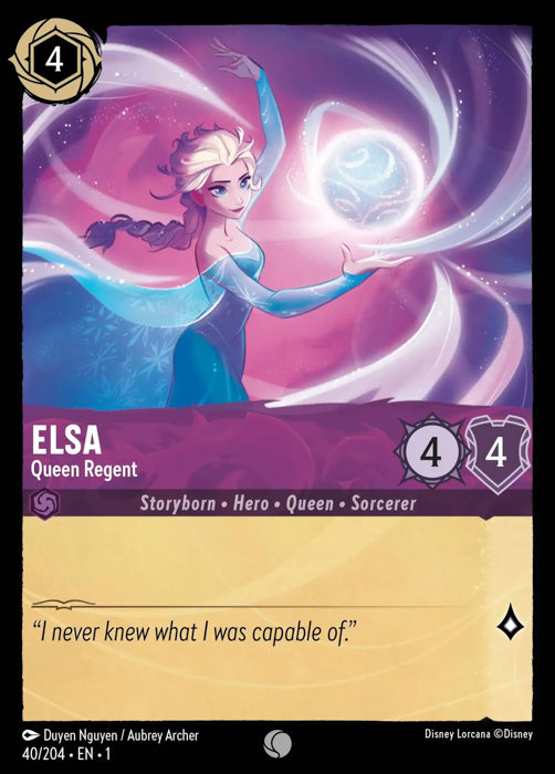 Elsa - Queen Regent 40/204 Common The First Chapter Disney Lorcana TCG - guardiangamingtcgs