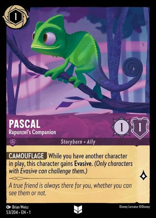 Pascal - Rapunzel's Companion 53/204 Uncommon The First Chapter Disney Lorcana TCG - guardiangamingtcgs