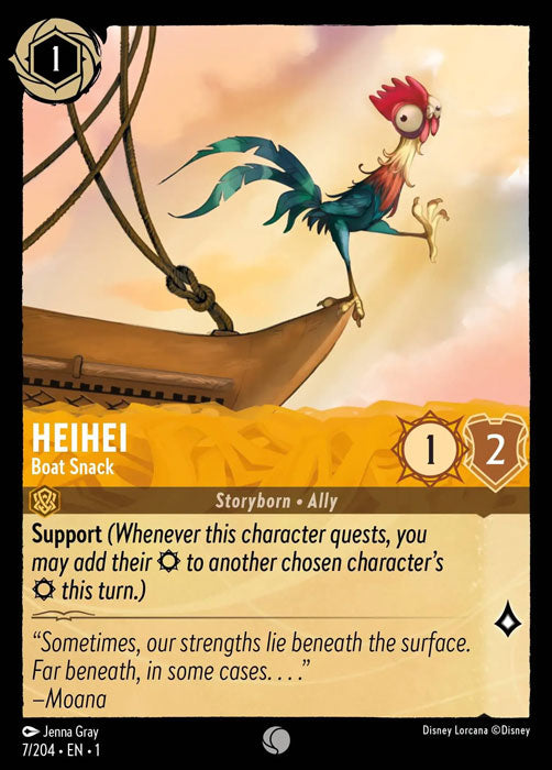 Heihei - Boat Snack 7/204 Common The First Chapter Disney Lorcana TCG - guardiangamingtcgs