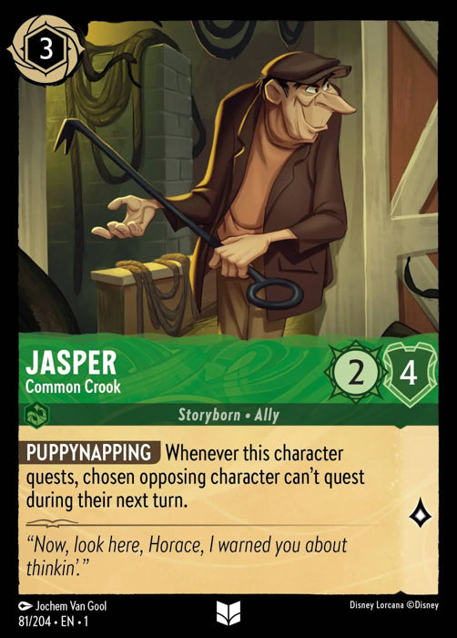 Jasper - Common Crook 81/204 Uncommon The First Chapter Disney Lorcana TCG - guardiangamingtcgs