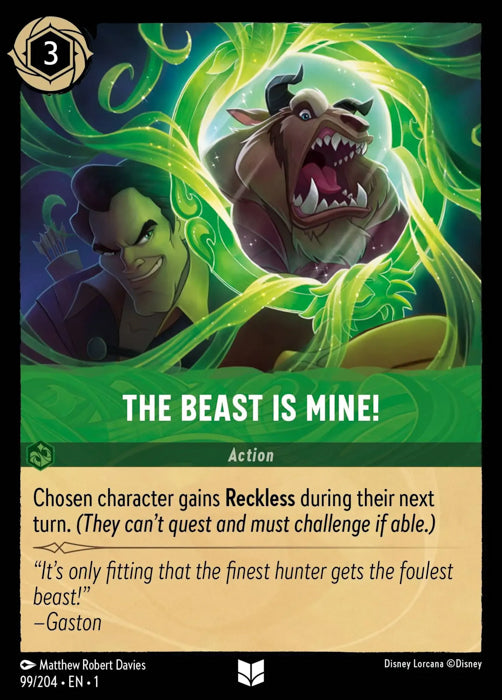 The Beast is Mine! 99/204 Uncommon The First Chapter Disney Lorcana TCG - guardiangamingtcgs