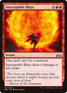 Inescapable Blaze 107 U Guilds of Ravnica MTG - guardiangamingtcgs