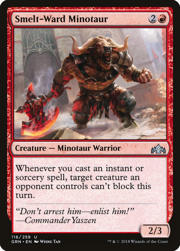 Smelt-Ward Minotaur 116 U Guilds of Ravnica MTG - guardiangamingtcgs