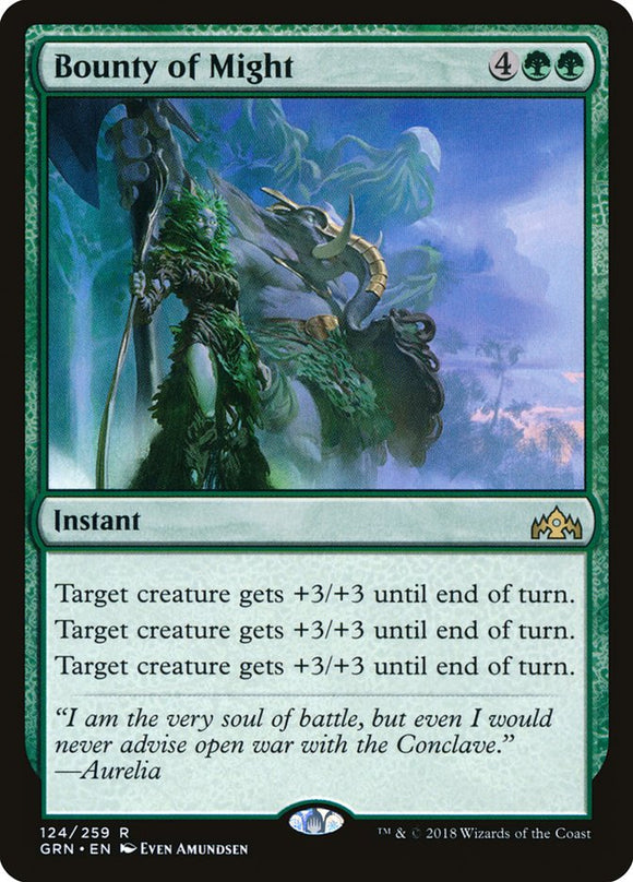 Bounty of Might 124 R Guilds of Ravnica MTG - guardiangamingtcgs