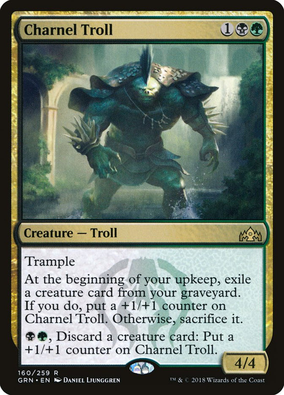 Charnel Troll 160 R Guilds of Ravnica MTG - guardiangamingtcgs