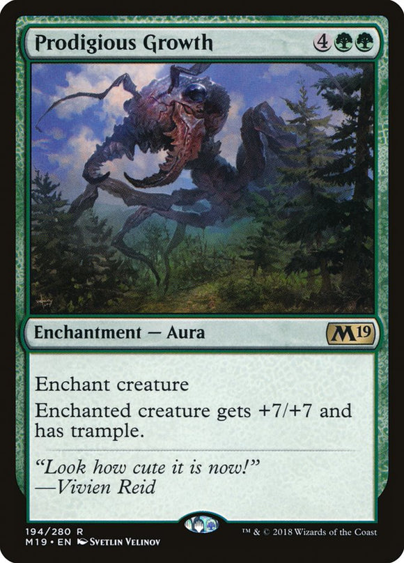 Prodigious Growth 194 R Core Set 2019 MTG - guardiangamingtcgs