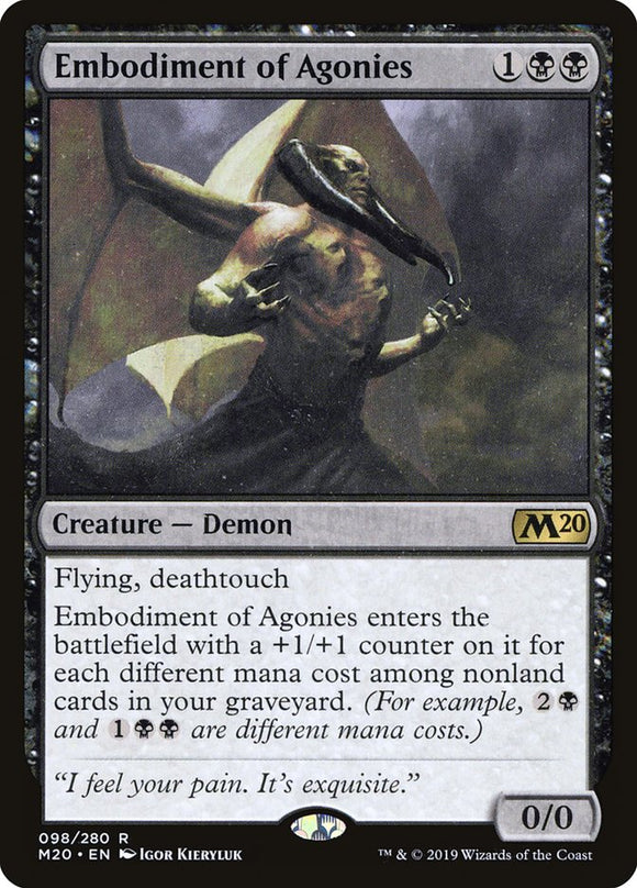 Embodiment of Agonies 98 R Core Set 2020 MTG - guardiangamingtcgs