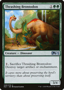 Thrashing Brontodon 209 U Core Set 2021 MTG - guardiangamingtcgs