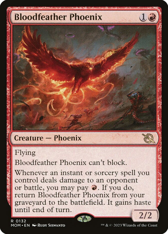 Bloodfeather Phoenix 132 R March of the Machine MTG - guardiangamingtcgs