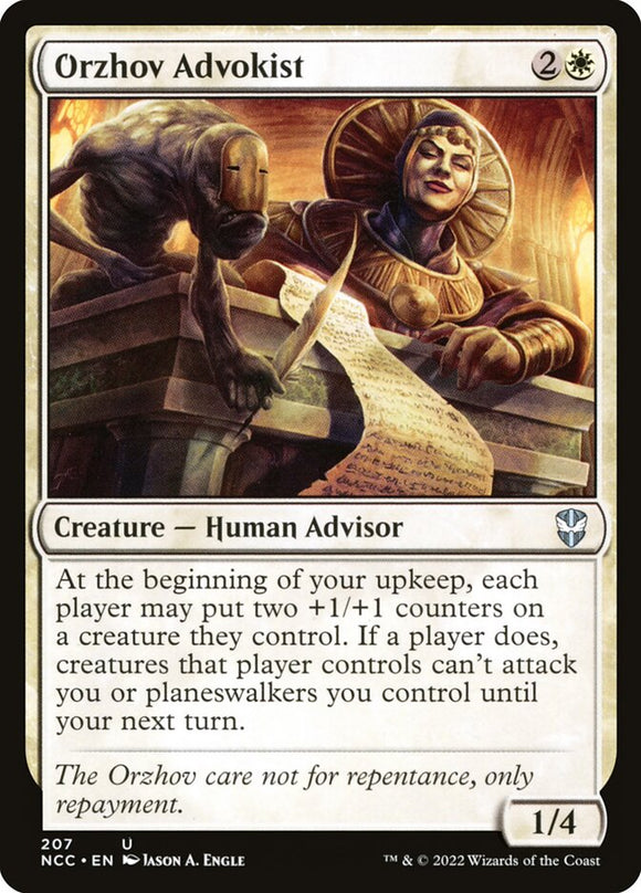 Orzhov Advokist 207 U Commander: Streets of New Capenna MTG - guardiangamingtcgs