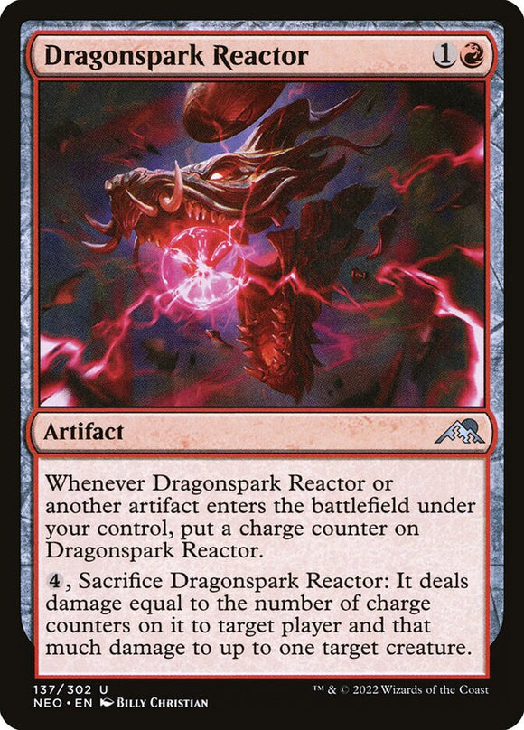 Dragonspark Reactor 137 U Kamigawa: Neon Dynasty MTG - guardiangamingtcgs