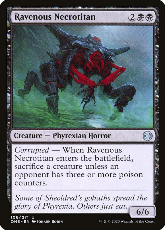 Ravenous Necrotitan 106 U Phyrexia: All Will Be One MTG - guardiangamingtcgs