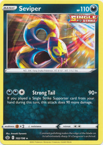 Seviper 102/198 Rare Chilling Reign Pokemon TCG - guardiangamingtcgs