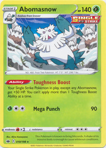 Abomasnow 010/198 Rare Chilling Reign Pokemon TCG - guardiangamingtcgs