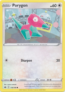 Porygon 116/198 Common Chilling Reign Pokemon TCG - guardiangamingtcgs