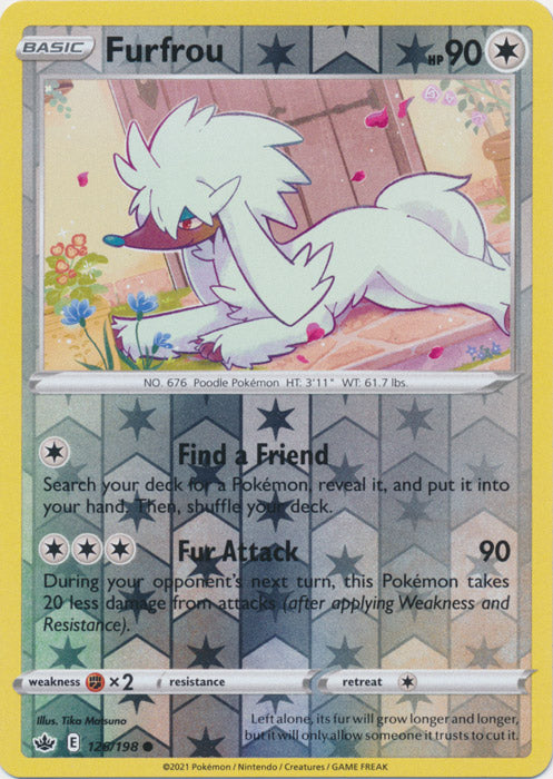 Reverse Holo  Furfrou 126/198 Common Chilling Reign - guardiangamingtcgs