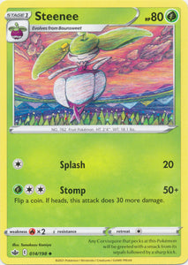 Steenee 014/198 Uncommon Chilling Reign Pokemon TCG - guardiangamingtcgs