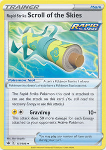 Rapid Strike Scroll of the Skies 151/198 Uncommon Chilling Reign Pokemon TCG - guardiangamingtcgs