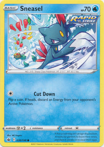 Sneasel 030/198 Common Chilling Reign Pokemon TCG - guardiangamingtcgs