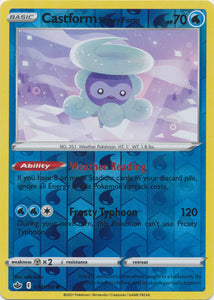 Reverse Holo Castform Sunny Form 022/198 Common Chilling Reign Pokemon TCG - guardiangamingtcgs