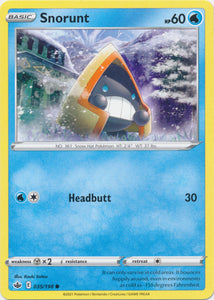 Snorunt 035/198 Common Chilling Reign Pokemon TCG - guardiangamingtcgs