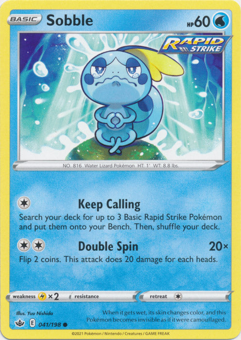 Sobble 041/198 Common Chilling Reign Pokemon TCG - guardiangamingtcgs