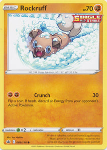 Rockruff 086/198 Common Chilling Reign Pokemon TCG - guardiangamingtcgs