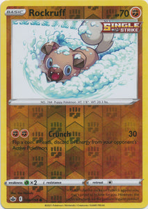 Reverse Holo  Rockruff 086/198 Common Chilling Reign - guardiangamingtcgs