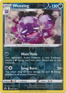 Reverse Holo  Weezing 095/198 Rare Chilling Reign - guardiangamingtcgs