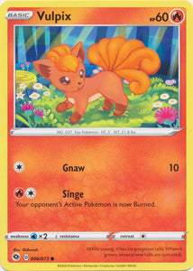 Vulpix 6/73 Common Champion's Path Pokemon TCG - guardiangamingtcgs