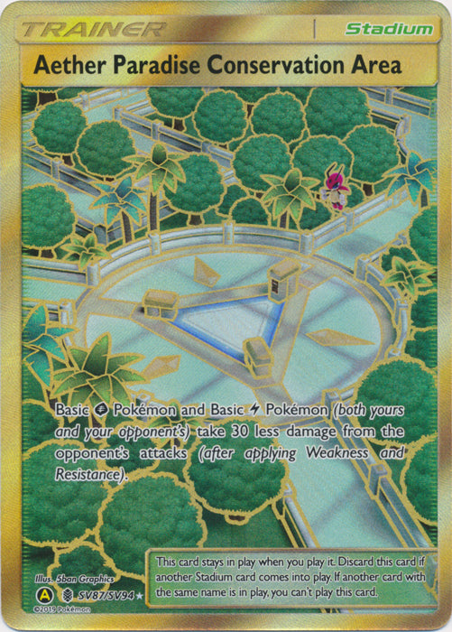 Holo Aether Paradise Conservation Area SV87/SV94 Shiny Rare Hidden Fates: Shiny Vault Pokemon TCG - guardiangamingtcgs