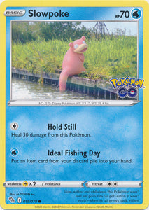 Slowpoke 019/078 Common Pokemon GO Pokemon TCG - guardiangamingtcgs