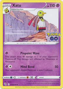 Xatu 033/078 Uncommon Pokemon GO Pokemon TCG - guardiangamingtcgs