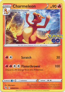 Charmeleon 009/078 Uncommon Pokemon GO Pokemon TCG - guardiangamingtcgs