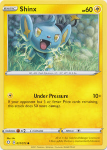 Shinx 031/072 Common Shining Fates Pokemon TCG - guardiangamingtcgs