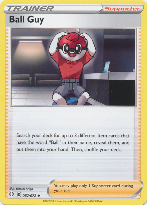 Ball Guy 057/072 Uncommon Shining Fates Pokemon TCG - guardiangamingtcgs