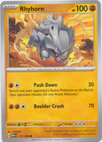 Rhyhorn 111/165 Common Scarlet and Violet 151 Pokemon TCG - guardiangamingtcgs