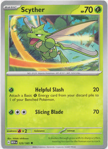 Scyther 123/165 Uncommon Scarlet and Violet 151 Pokemon TCG - guardiangamingtcgs