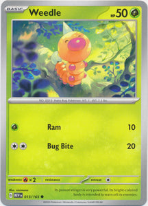 Weedle 013/165 Common Scarlet and Violet 151 Pokemon TCG - guardiangamingtcgs