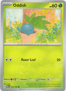 Oddish 043/165 Common Scarlet and Violet 151 Pokemon TCG - guardiangamingtcgs