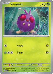 Venonat 048/165 Common Scarlet and Violet 151 Pokemon TCG - guardiangamingtcgs