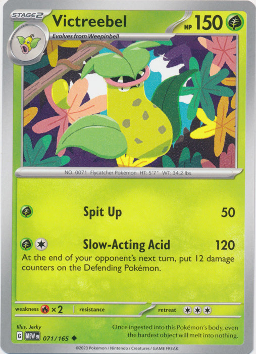 Victreebel 071/165 Uncommon Scarlet and Violet 151 Pokemon TCG - guardiangamingtcgs