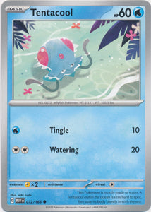 Tentacool 072/165 Common Scarlet and Violet 151 Pokemon TCG - guardiangamingtcgs