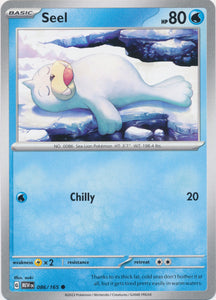 Seel 086/165 Common Scarlet and Violet 151 Pokemon TCG - guardiangamingtcgs