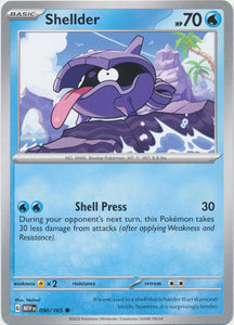 Shellder 090/165 Common Scarlet and Violet 151 Pokemon TCG - guardiangamingtcgs