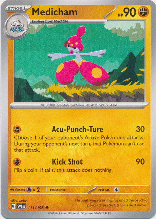 Meditite -  110/198 Common Scarlet & Violet Base Set Pokemon TCG - guardiangamingtcgs